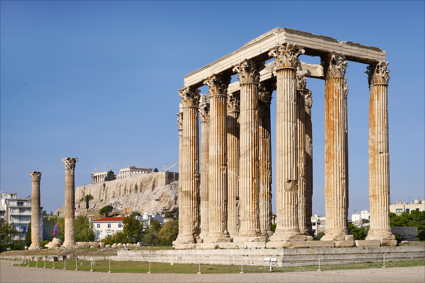 Die Manjifieke Tempel van Olimpiese Zeus in Athene